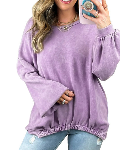 Mineral Wash Drop Shoulder Sweatshirt