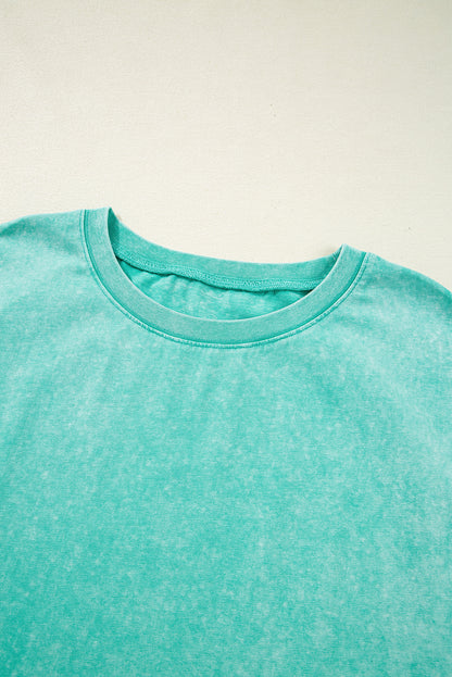 Mineral Wash Pocketed T-shirt Maxi Dress