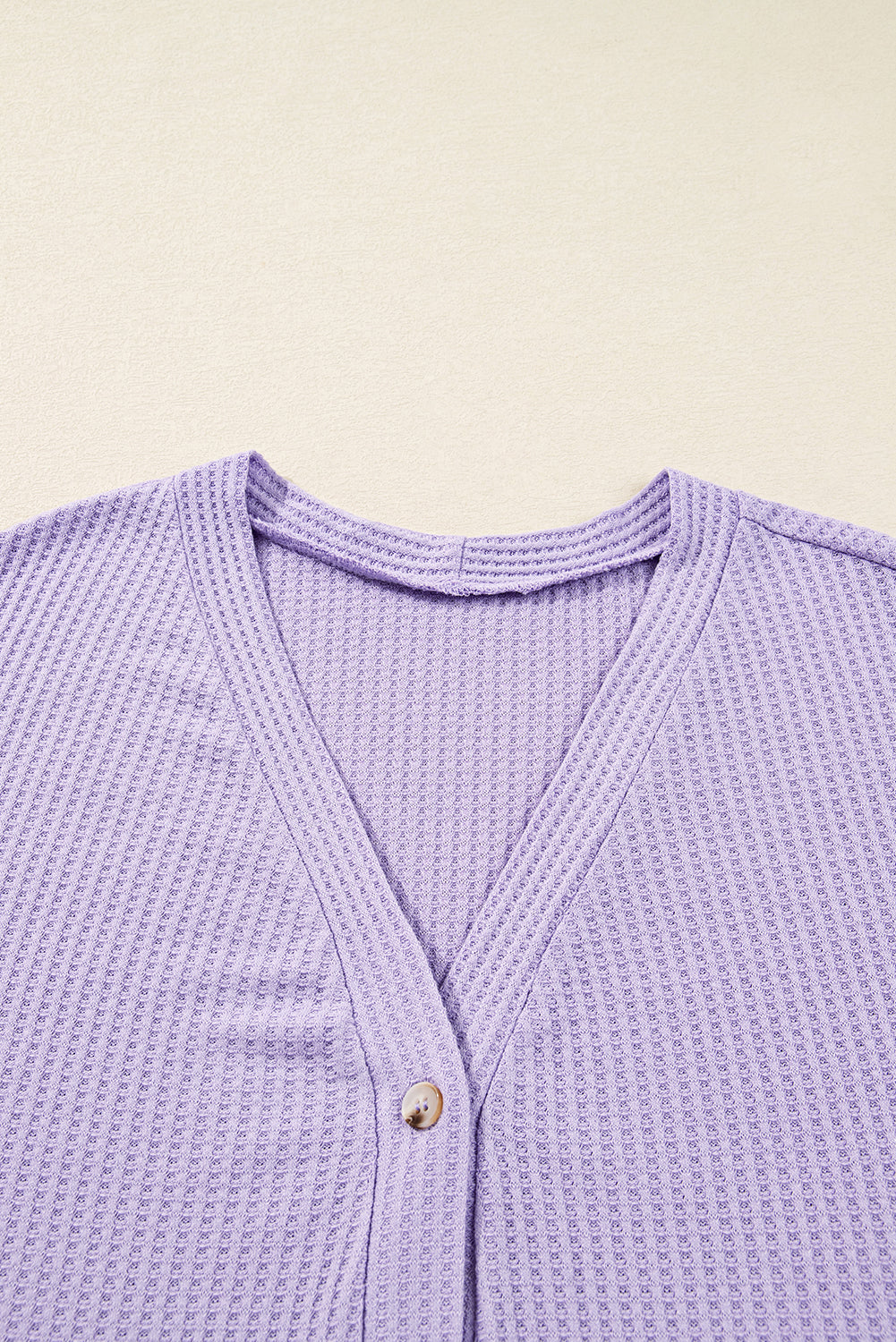 Plus Size Solid Waffle Knit Button-Front Cardigan