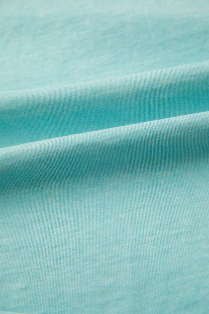 Mineral Wash Raglan Sleeve Boxy Cropped Tee