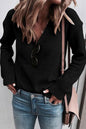 Ribbed Long Sleeve V-Neck Sweater