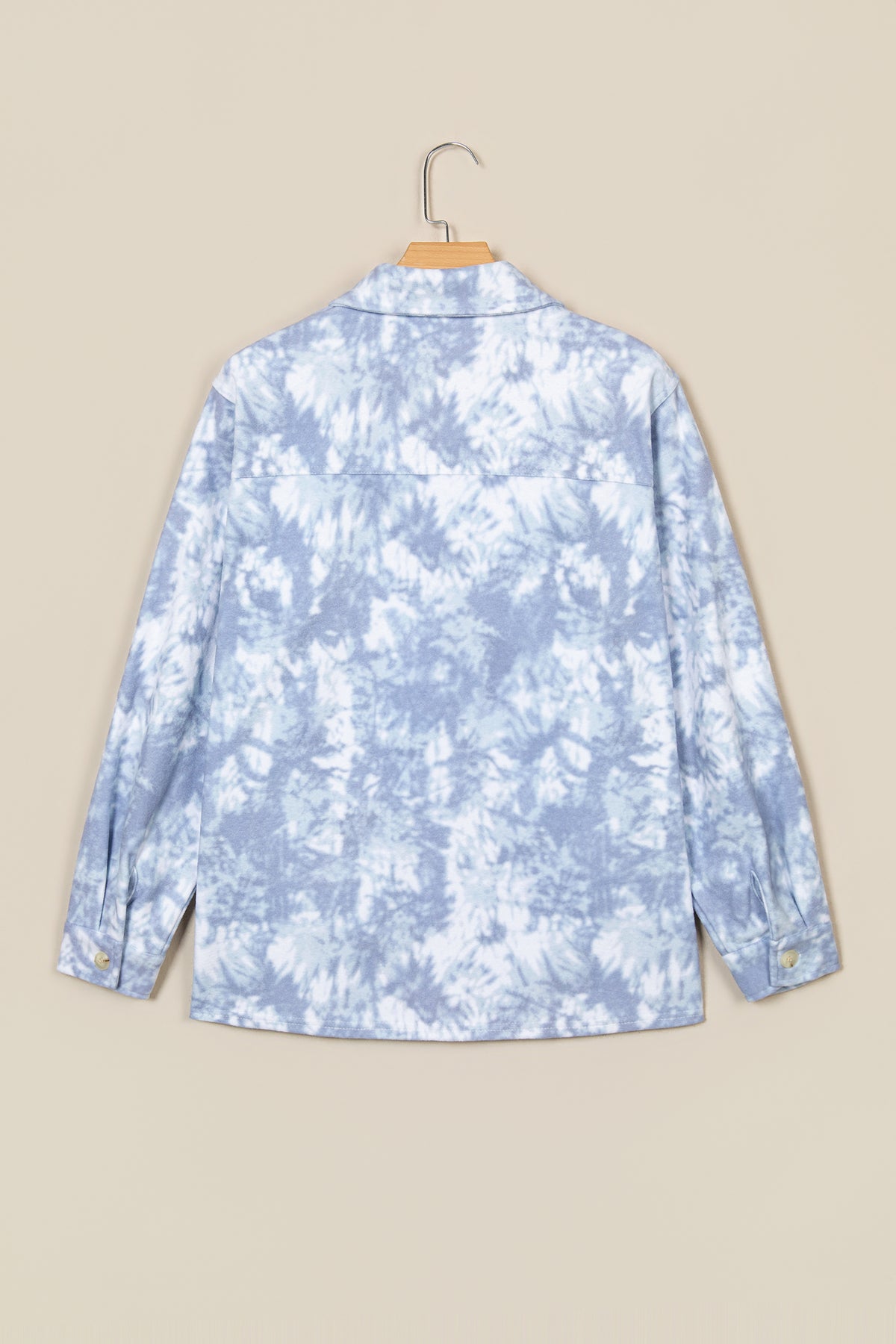 Abstract Tie Dye Patch Pocket Collared Jacket