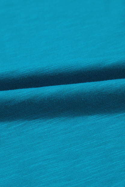 Metallic Contrast Trim Scoop Neck Tank Top