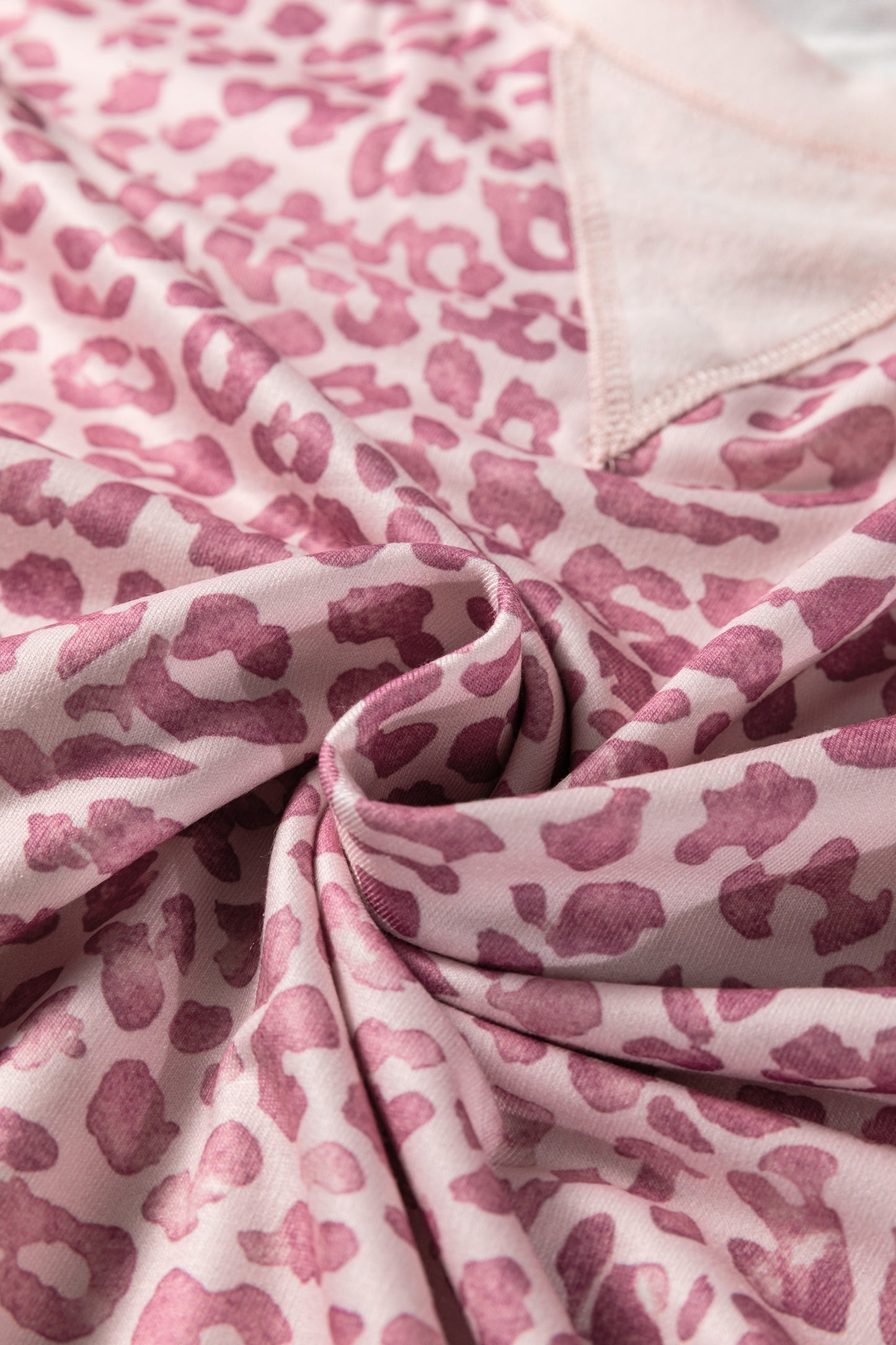 Leopard Patchwork Crew Neck Sweatshirt