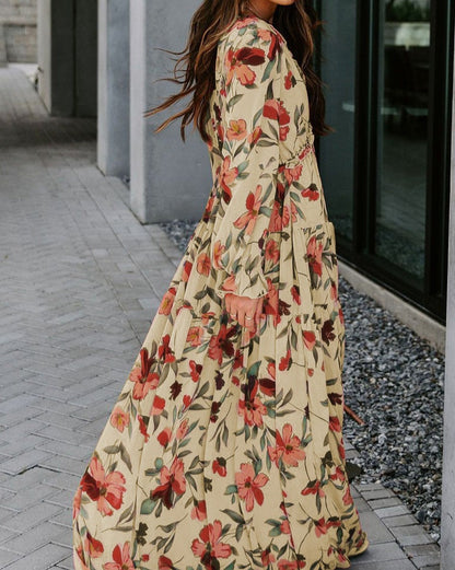 Floral Ruffle Tiered Maxi Dress