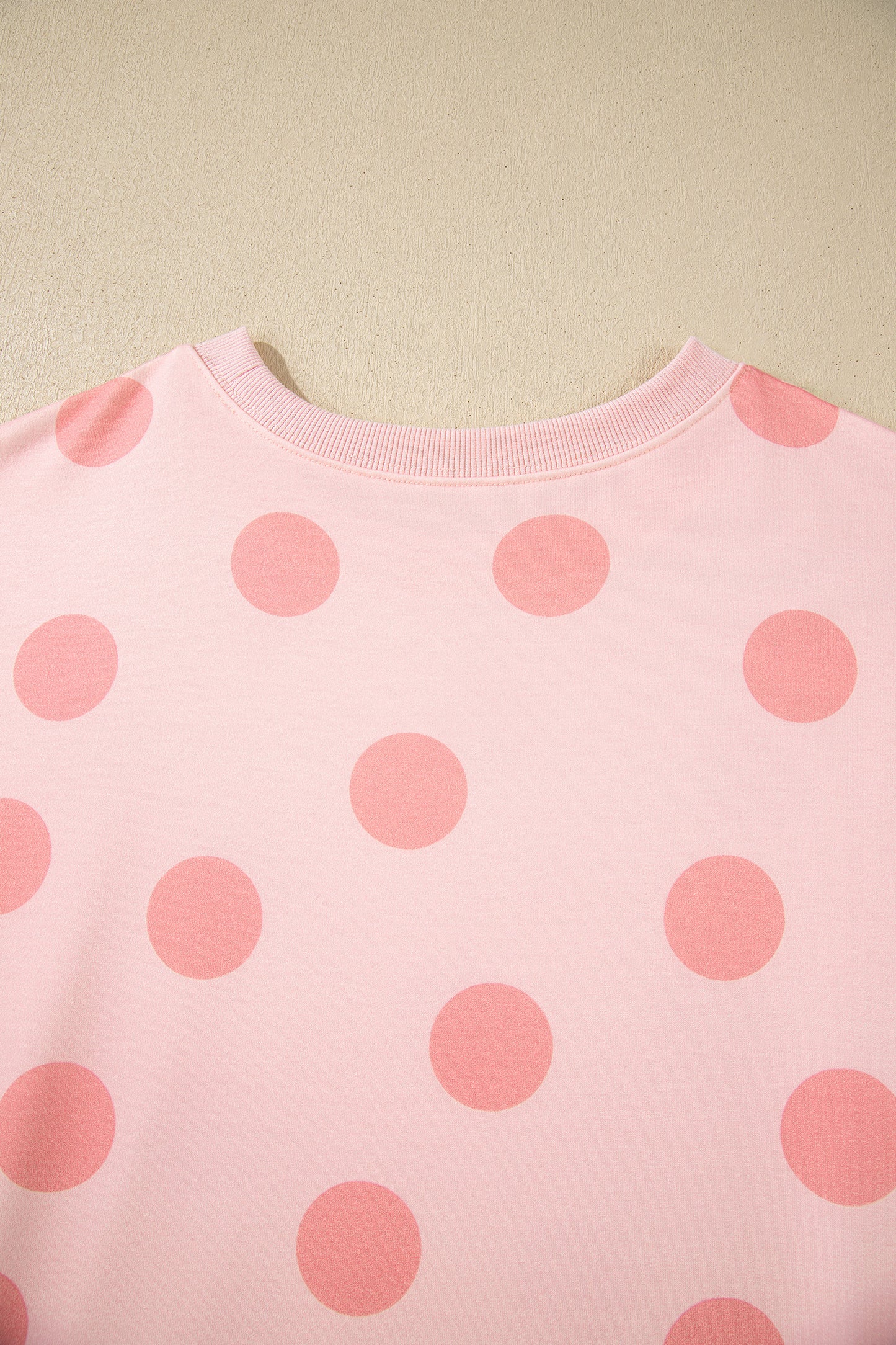Polka Dot Pullover and Drawstring Shorts Set