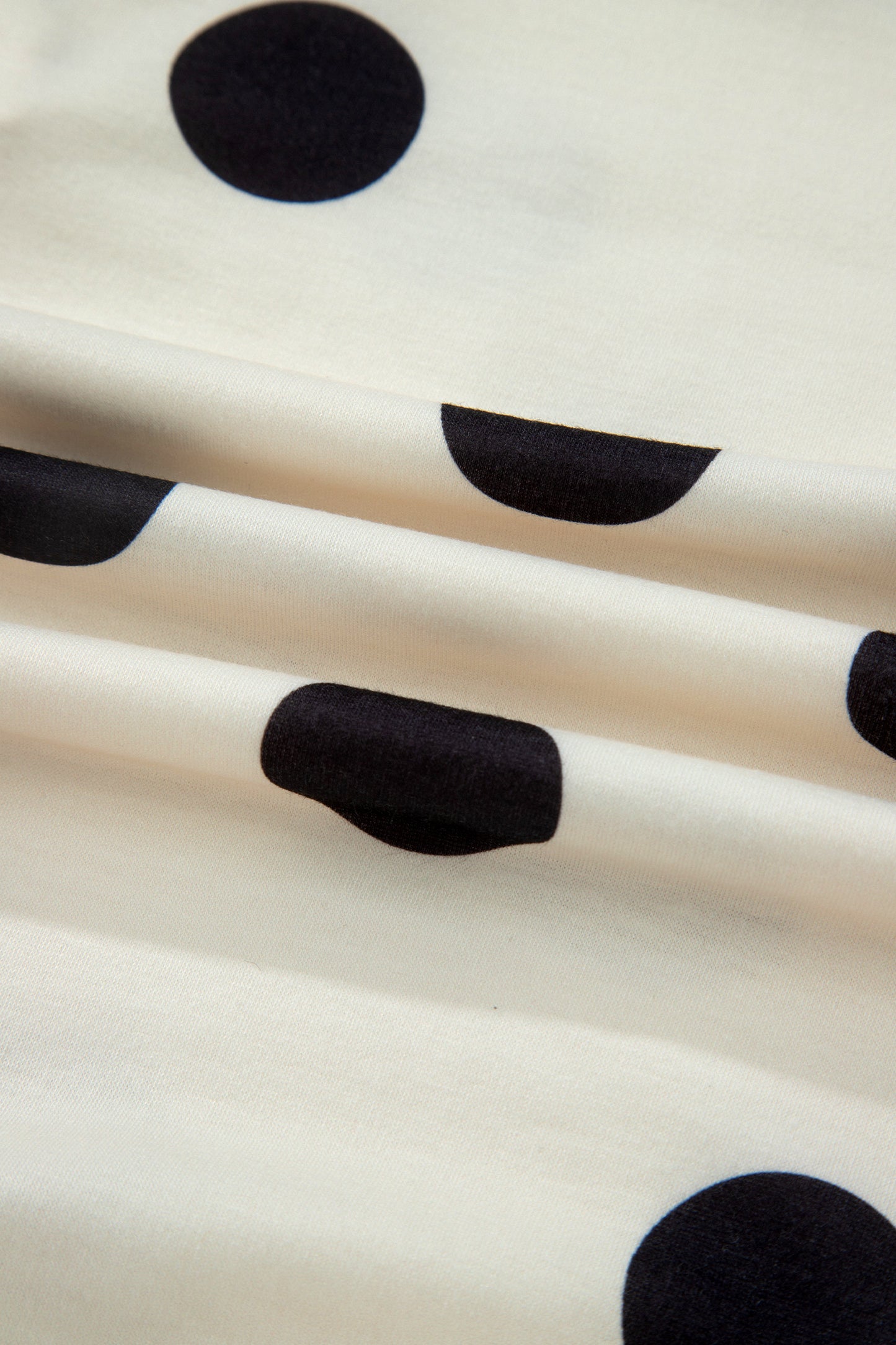 Polka Dot V-Neck Tee & Drawstring Shorts Set