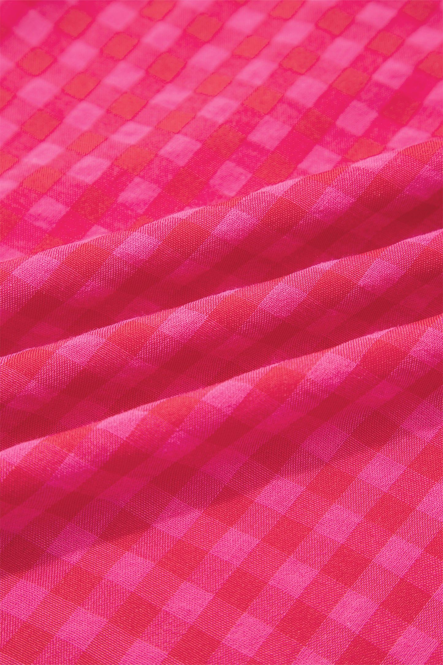 Gingham Plaid Smocked Square Neck Sundress