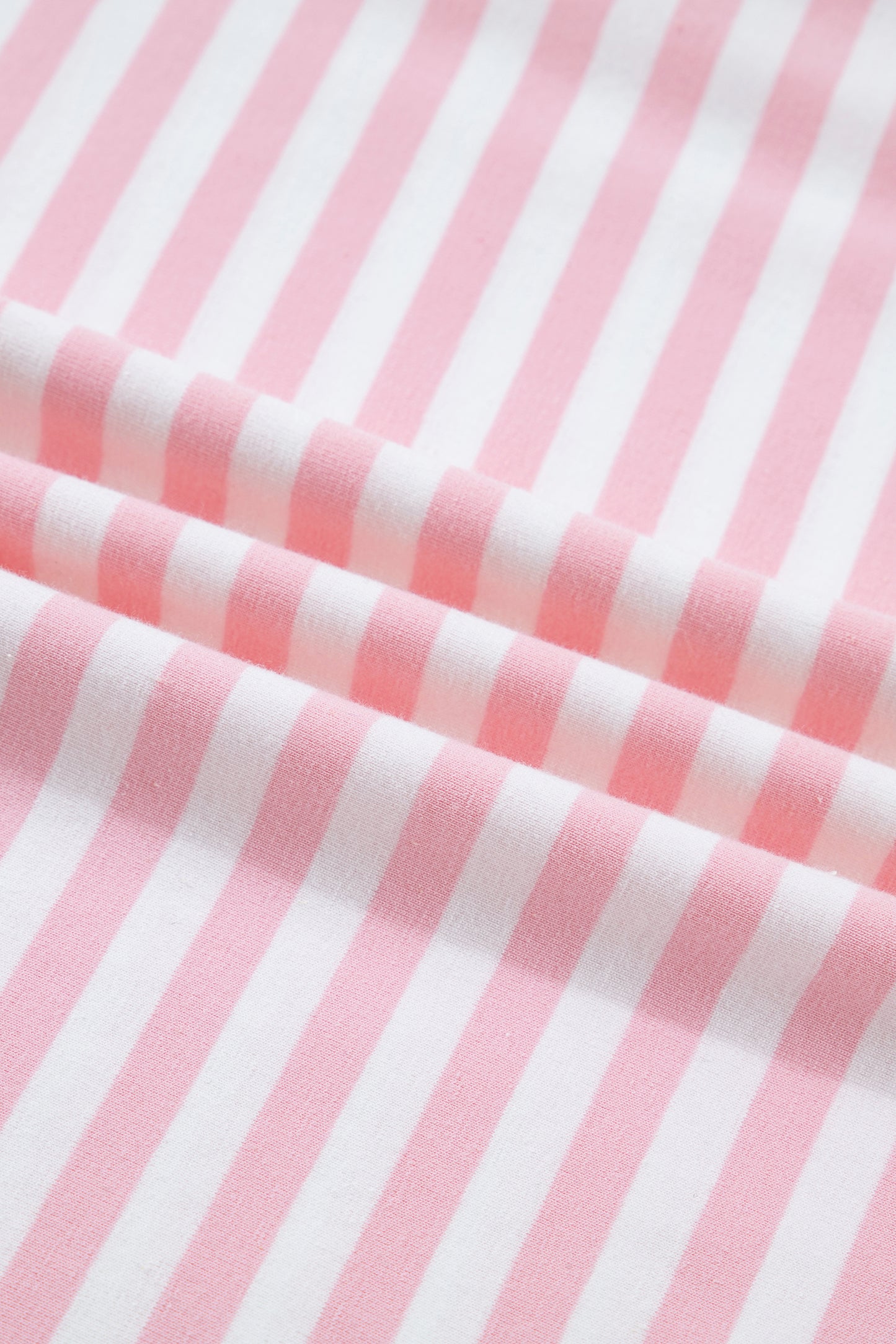 Stripe Drop Shoulder Top & Buttoned Pants Set