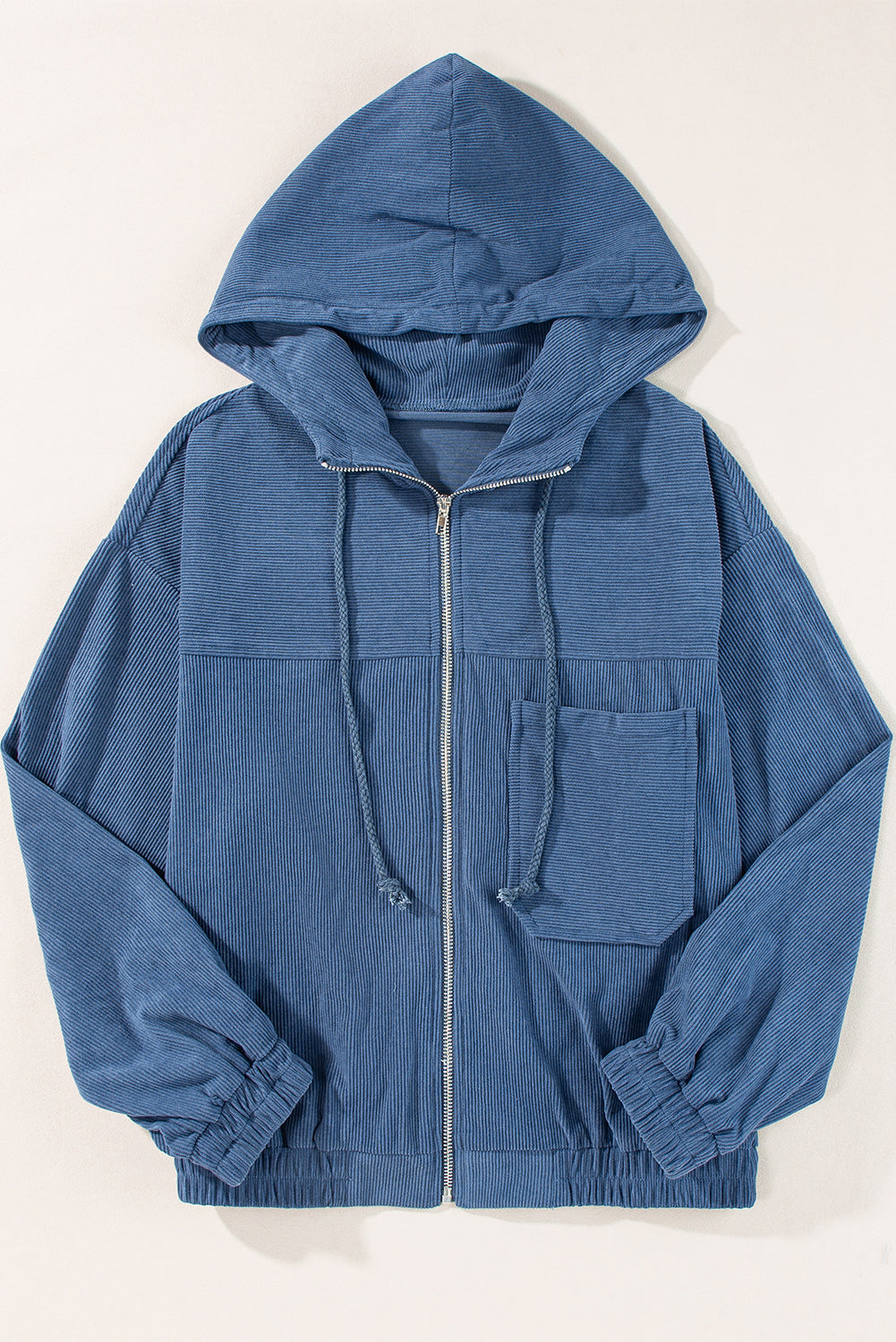 Corduroy Hooded Zip Up Jacket