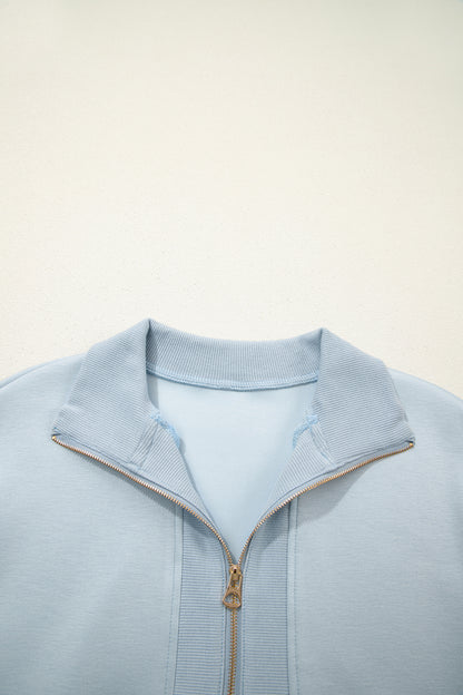 Half Zip Polo Tee & High Waist Pant Set