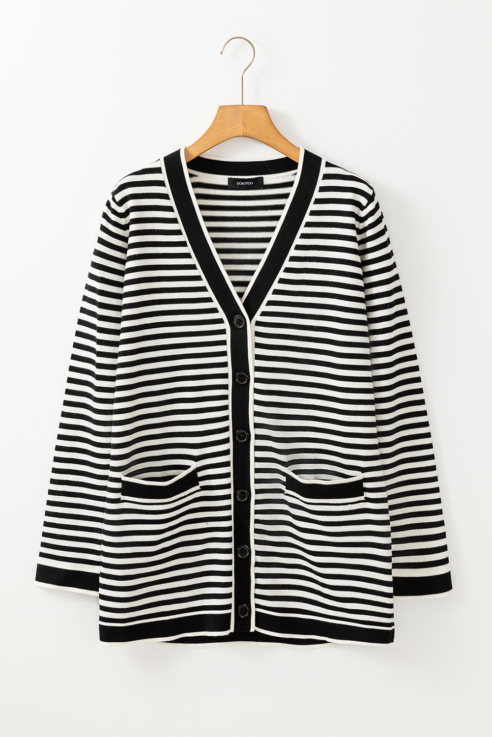 Stripe Tunic Long Sleeve Cardigan