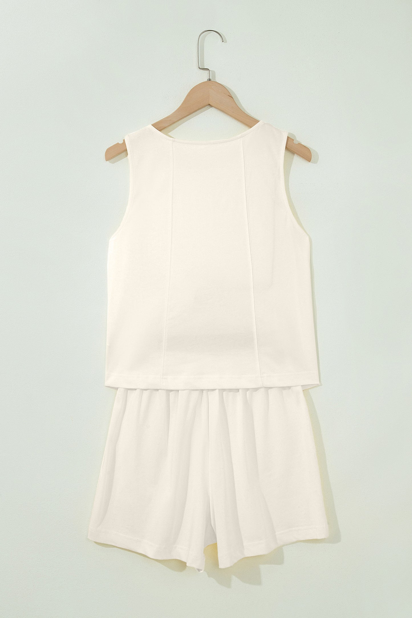 Stitched Detail Loose Tank & Shorts Set