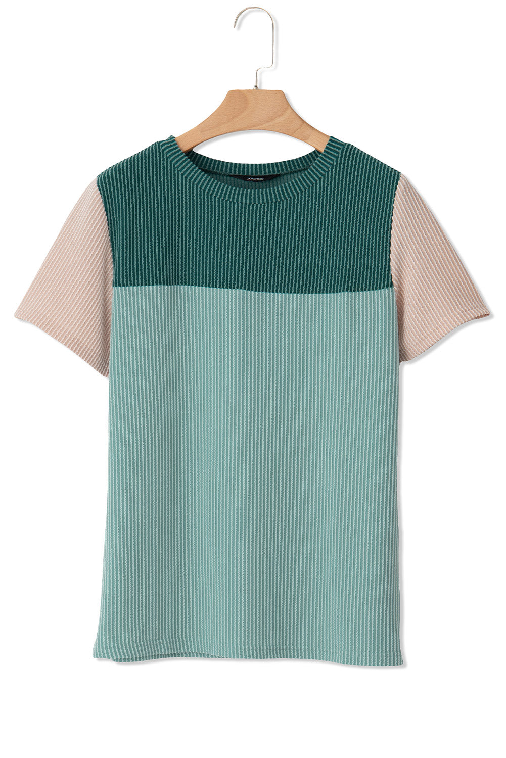 Colorblock Corded Short Sleeve T-Shirt