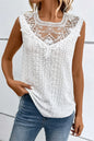 Lace Keyhole Back Tank Top