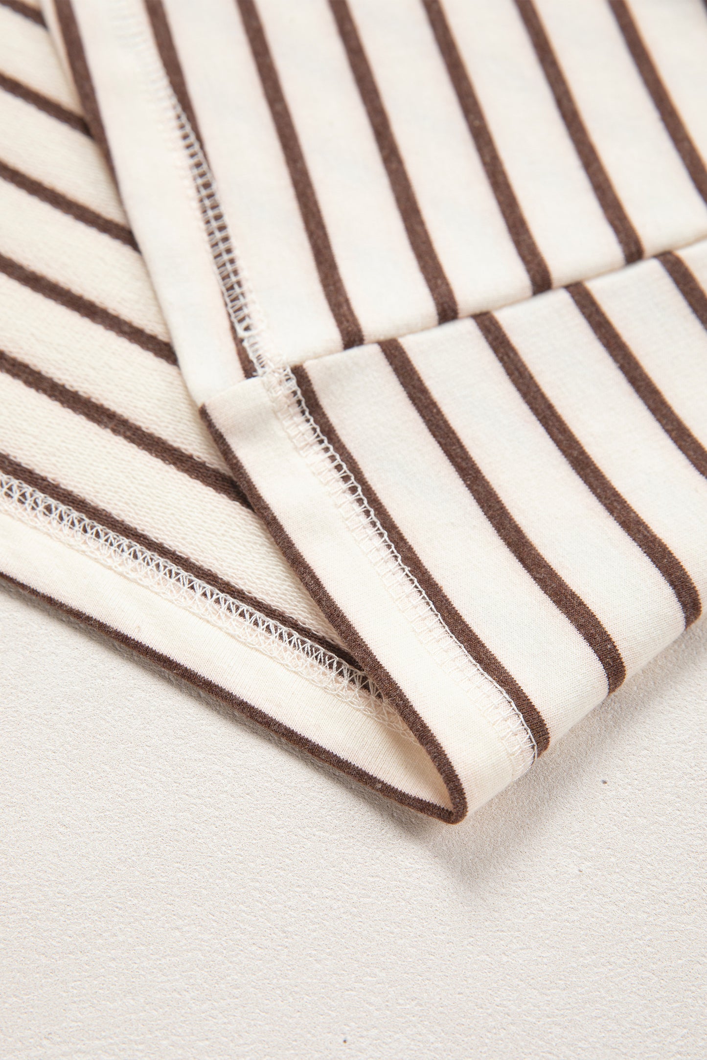 Stripe Ribbed Trim Round Neck Tank Top