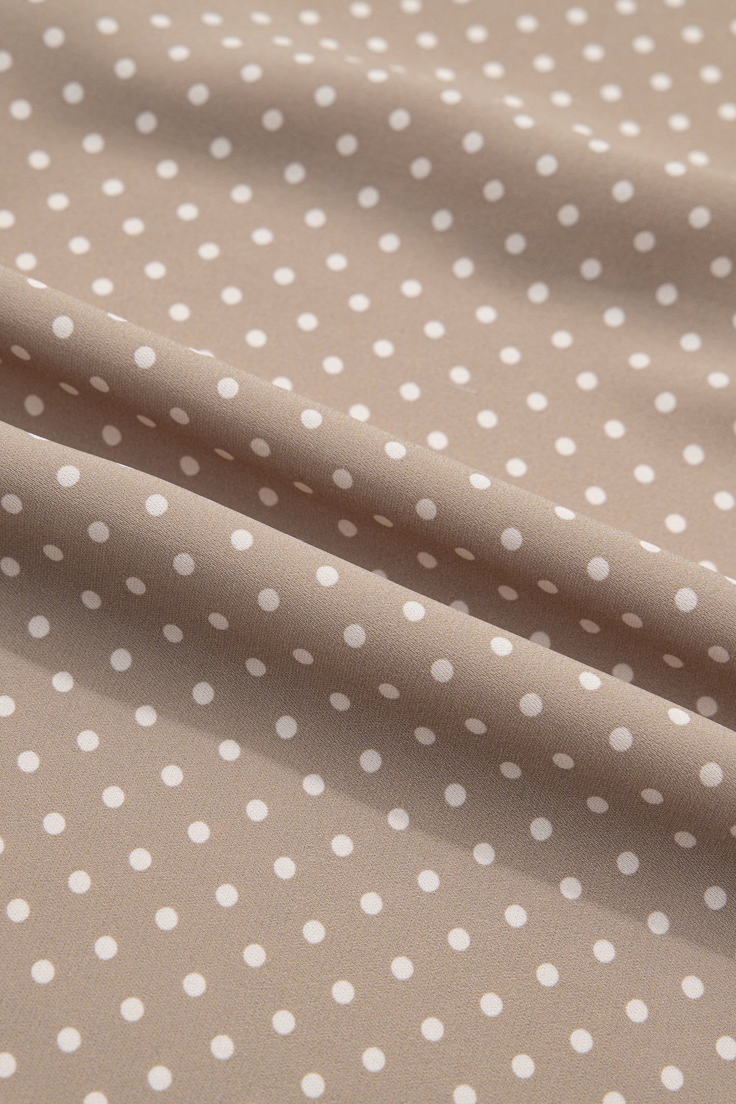 Polka Dot Cuffed Short Sleeve Buttoned Shirt