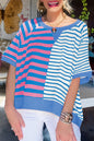 Stripe Colorblock Oversized T-Shirt