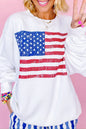 American Flag Long Sleeve Sweatshirt