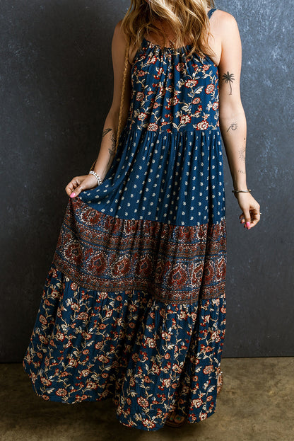 Floral Sleeveless Maxi Dress