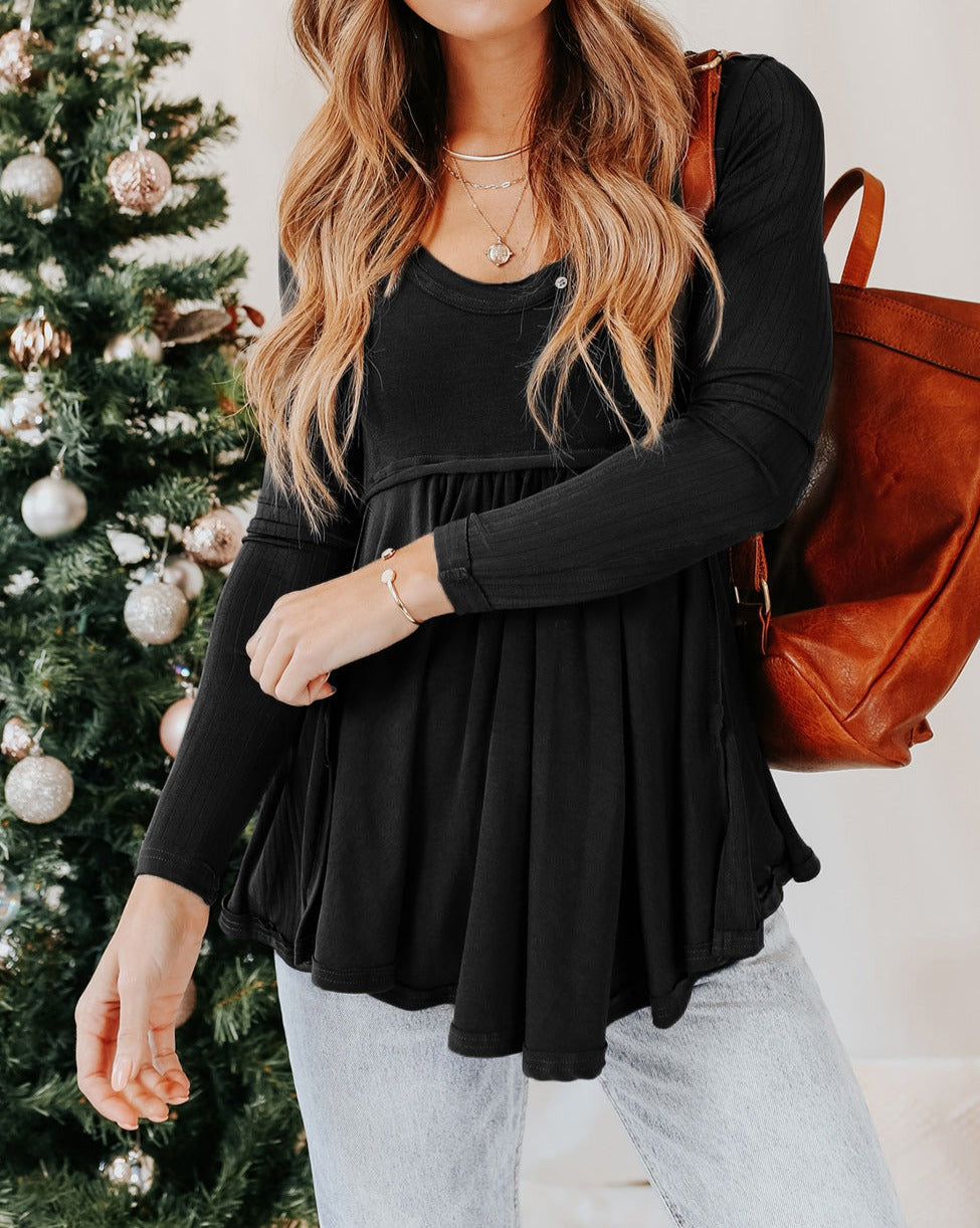 Babydoll Long Sleeve Blouse