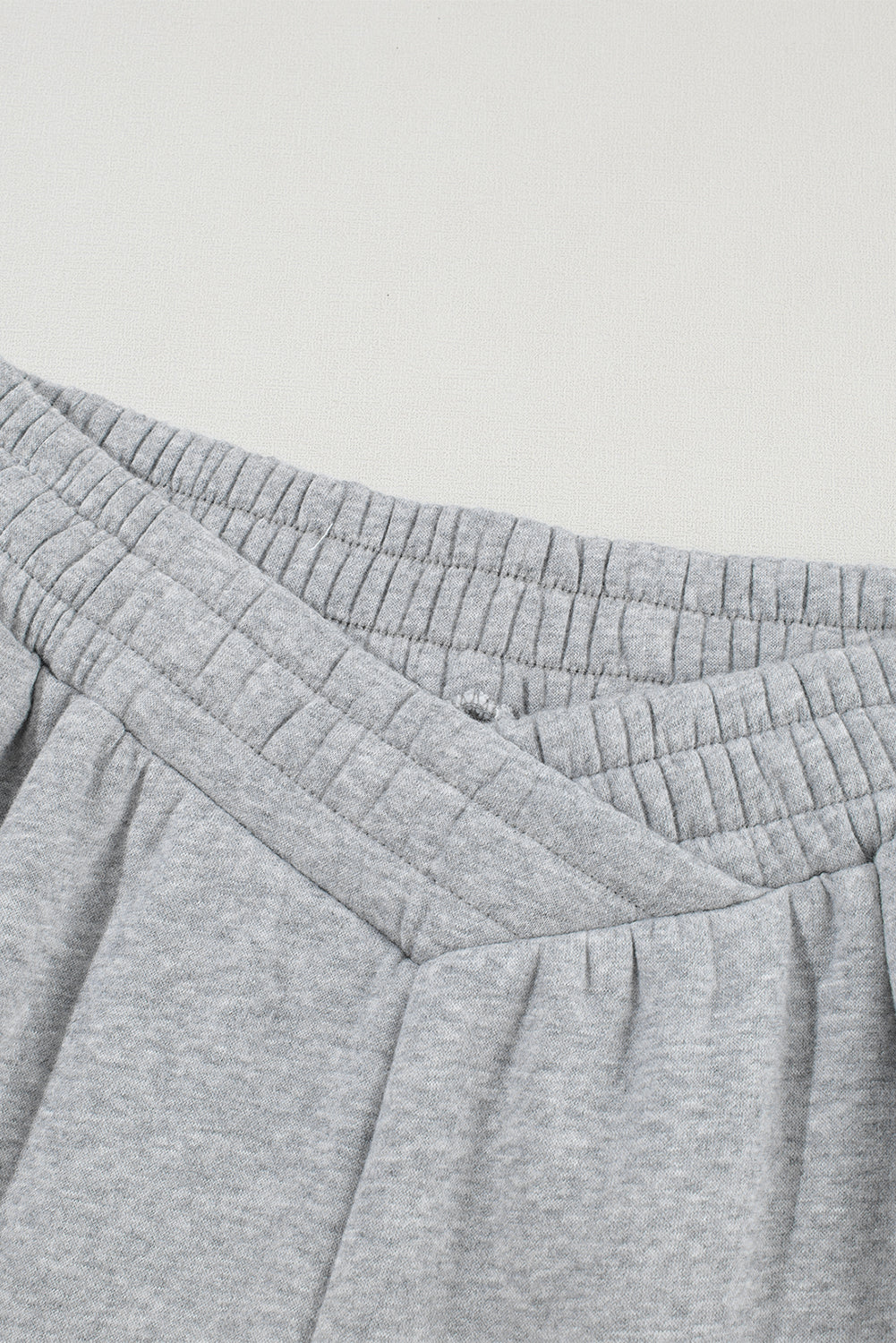 Solid Crisscross Elastic High Waist Sweatpants