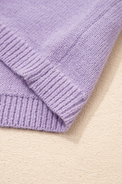 Solid Short Sleeve Cardigan Sweater Tee