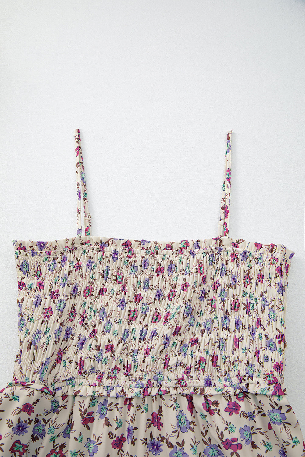 Ditsy Floral Smocked Sleeveless Maxi Dress