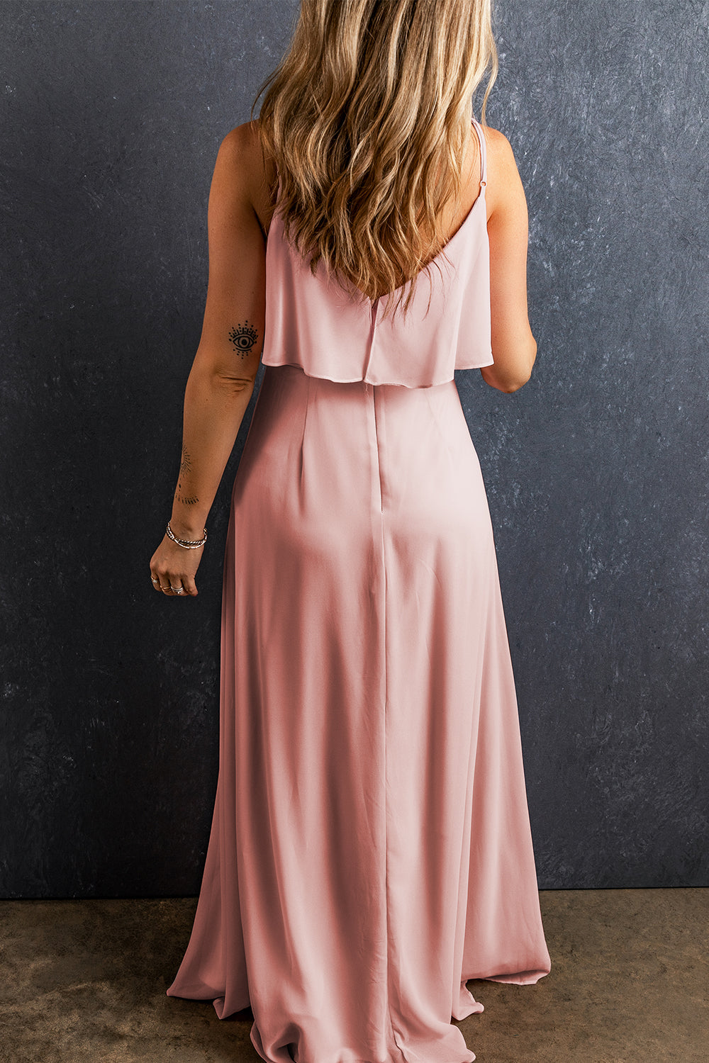 Ruffle Spaghetti Straps Maxi Dress