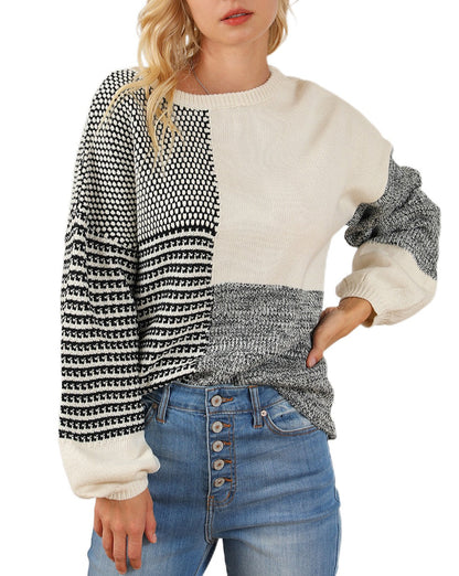 Colorblock Tie Back Sweater