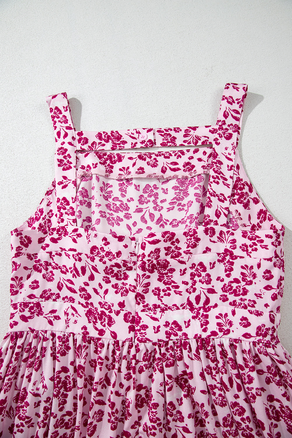 Floral Cutout Back Empire Waist Maxi Dress