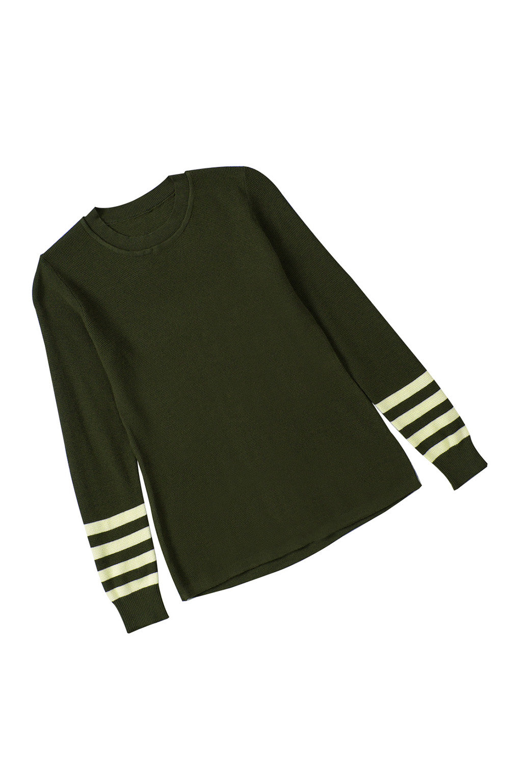 Stripe Long Sleeve Crewneck Sweater