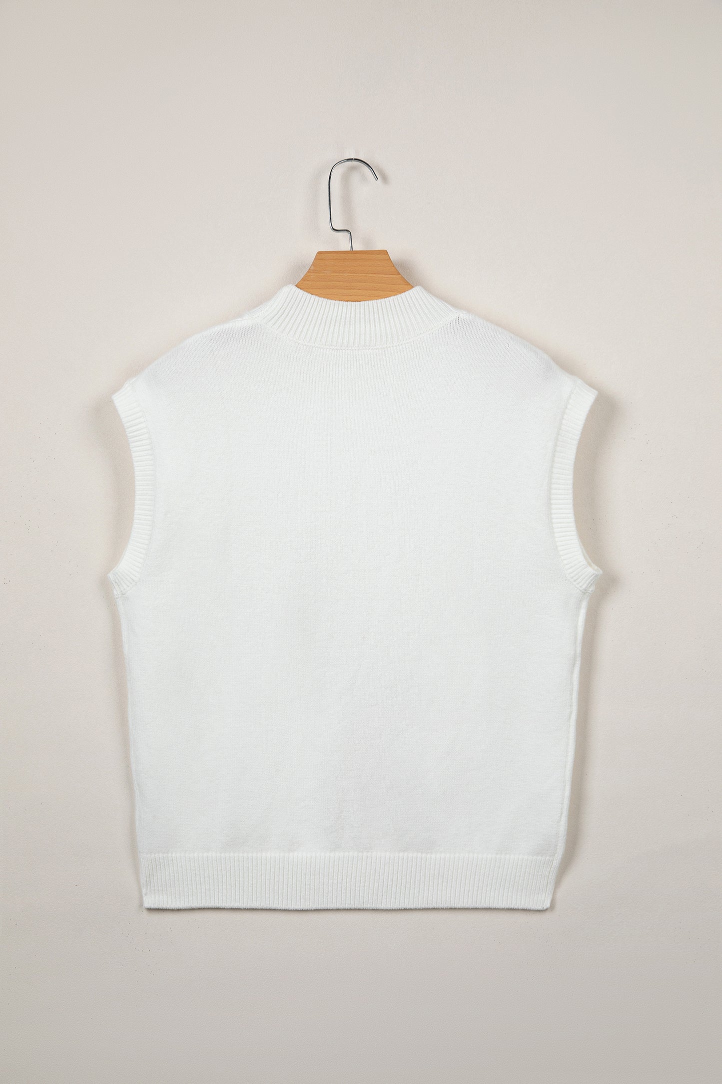 Western Horseshoe Mock Neck Short Sleeve Sweater