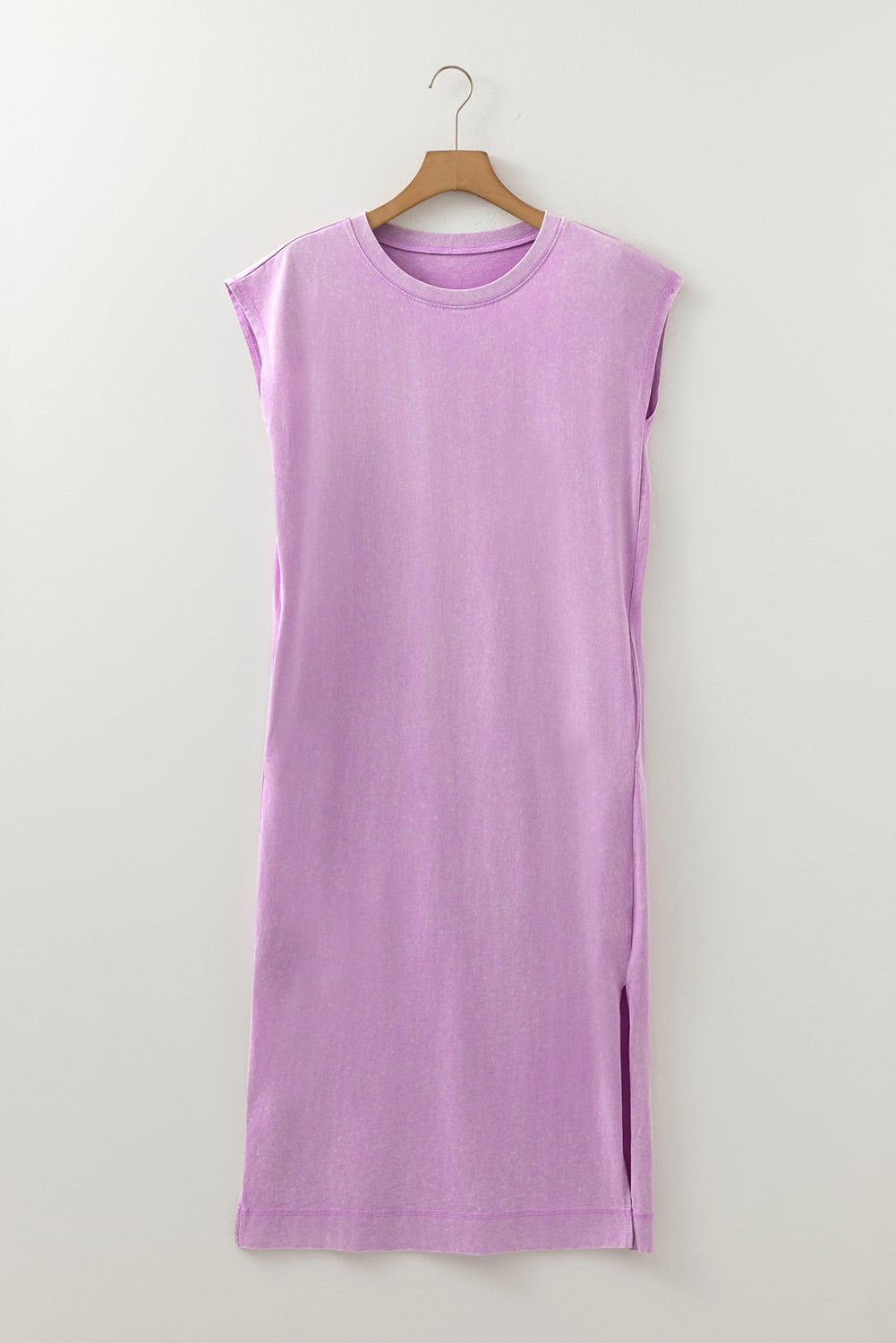 Mineral Wash Pocketed T-shirt Maxi Dress