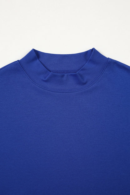 Oversized Solid Color High Neck Tee