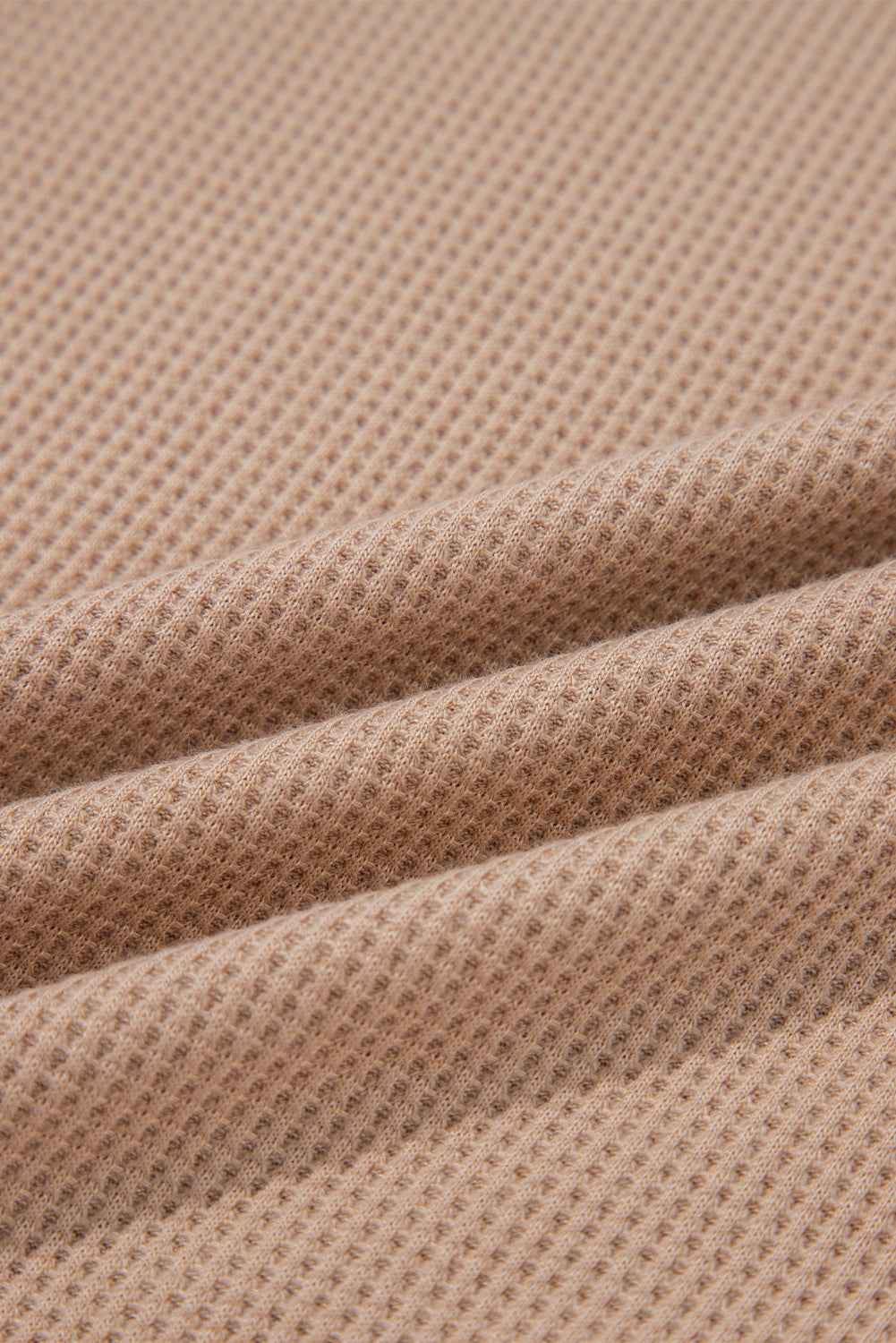 Colorblock Waffle Textured Henley Top