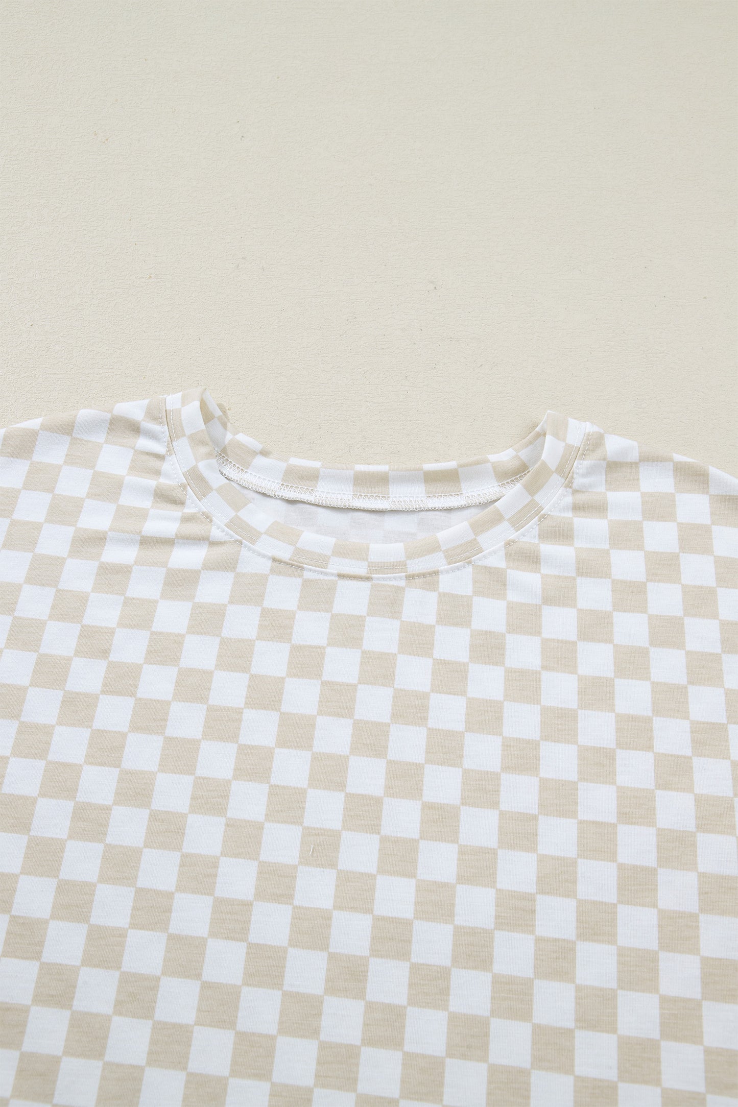 Checker Short Sleeve Tee & Pants Lounge Set