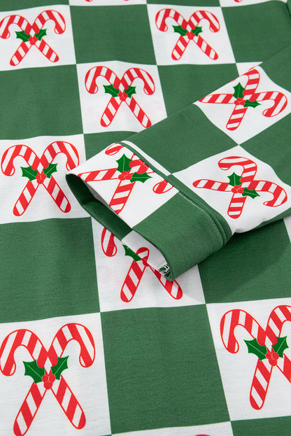 Christmas Holly Jolly Checker Pajama Set