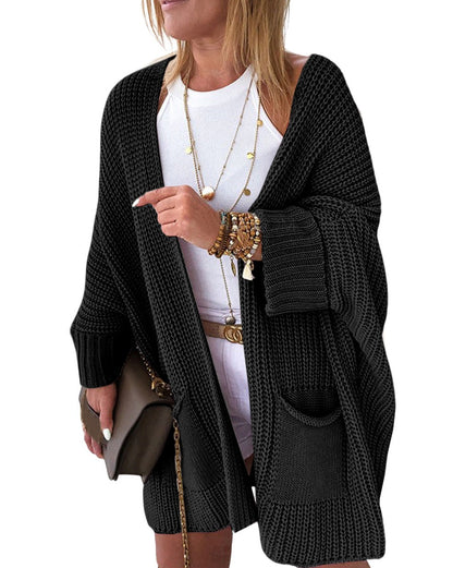 Oversized Open Front Sweater Cardigan