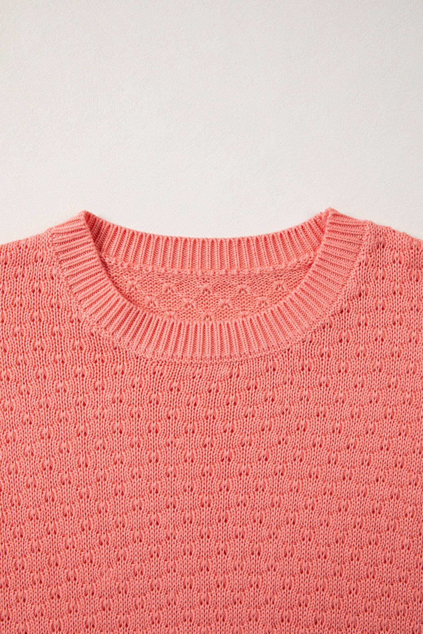 Ribbed Knit Drop Shoulder Long Sleeve Sweater