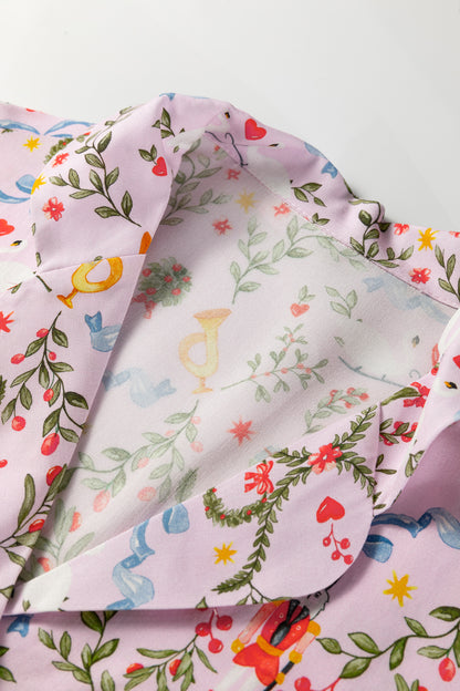 Christmas Nutcracker Top and Shorts Pajama Set