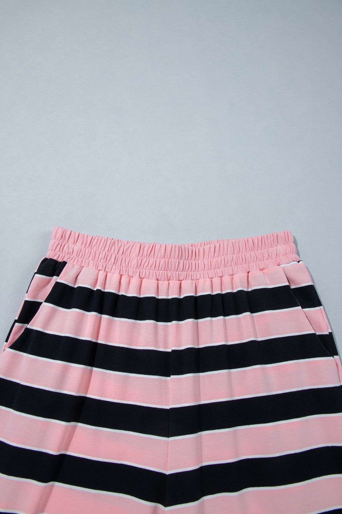 Stripe Short Sleeve Tee & Wide Leg Pants Set