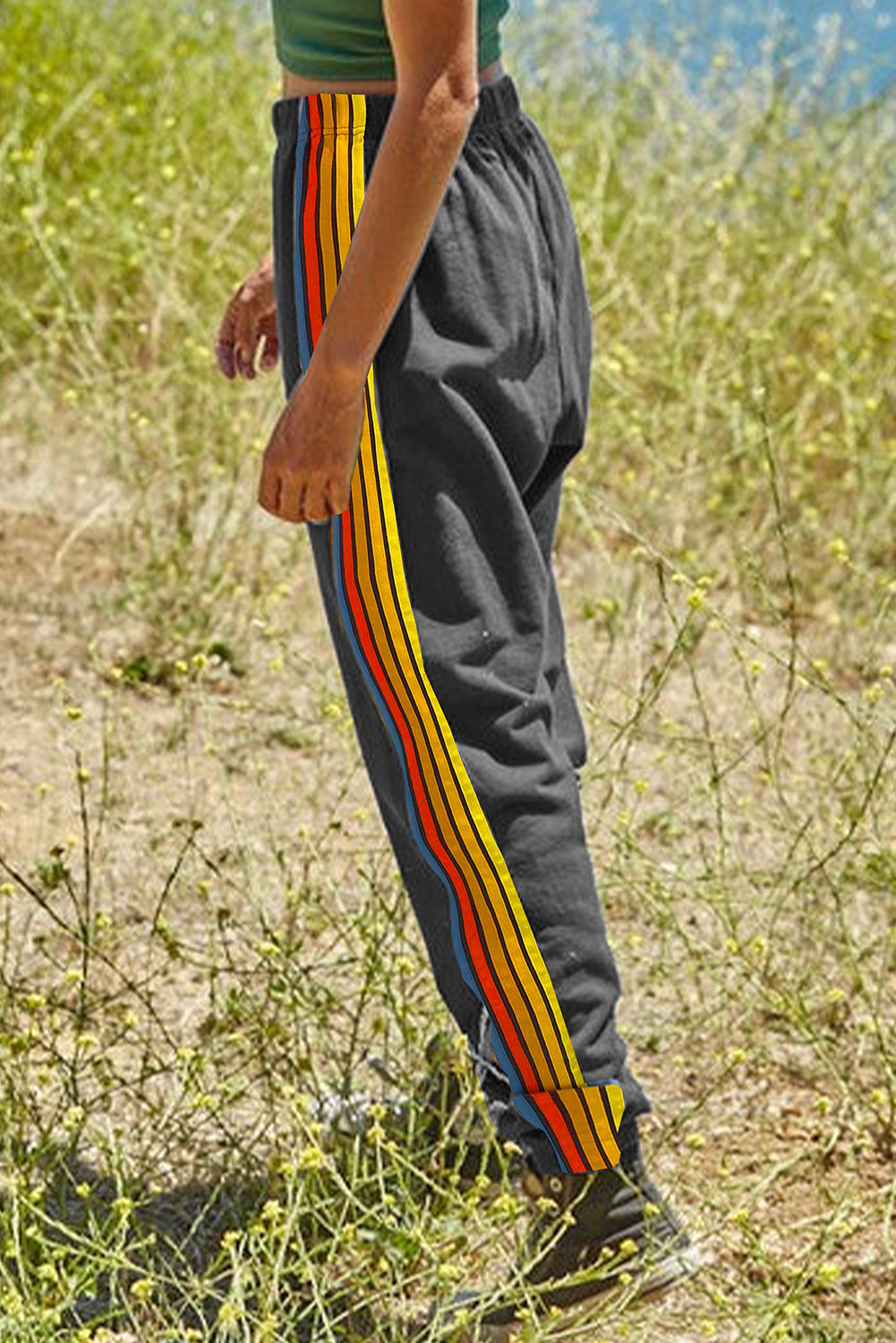 Stripe High Waist Sweatpants