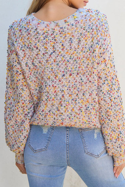 Confetti Knit Popcorn Sweater