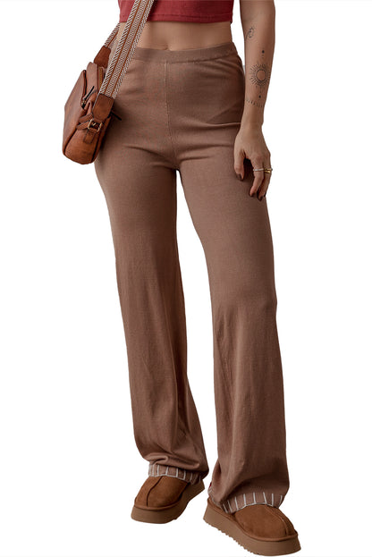 High Waist Straight Leg Pants