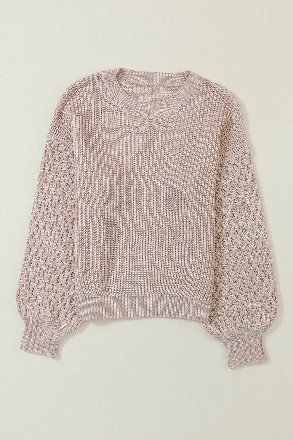 Cable Knit Drop Shoulder Sweater