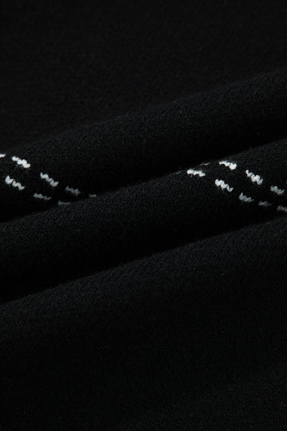 Contrast Trim Button-Up Sweater Cardigan