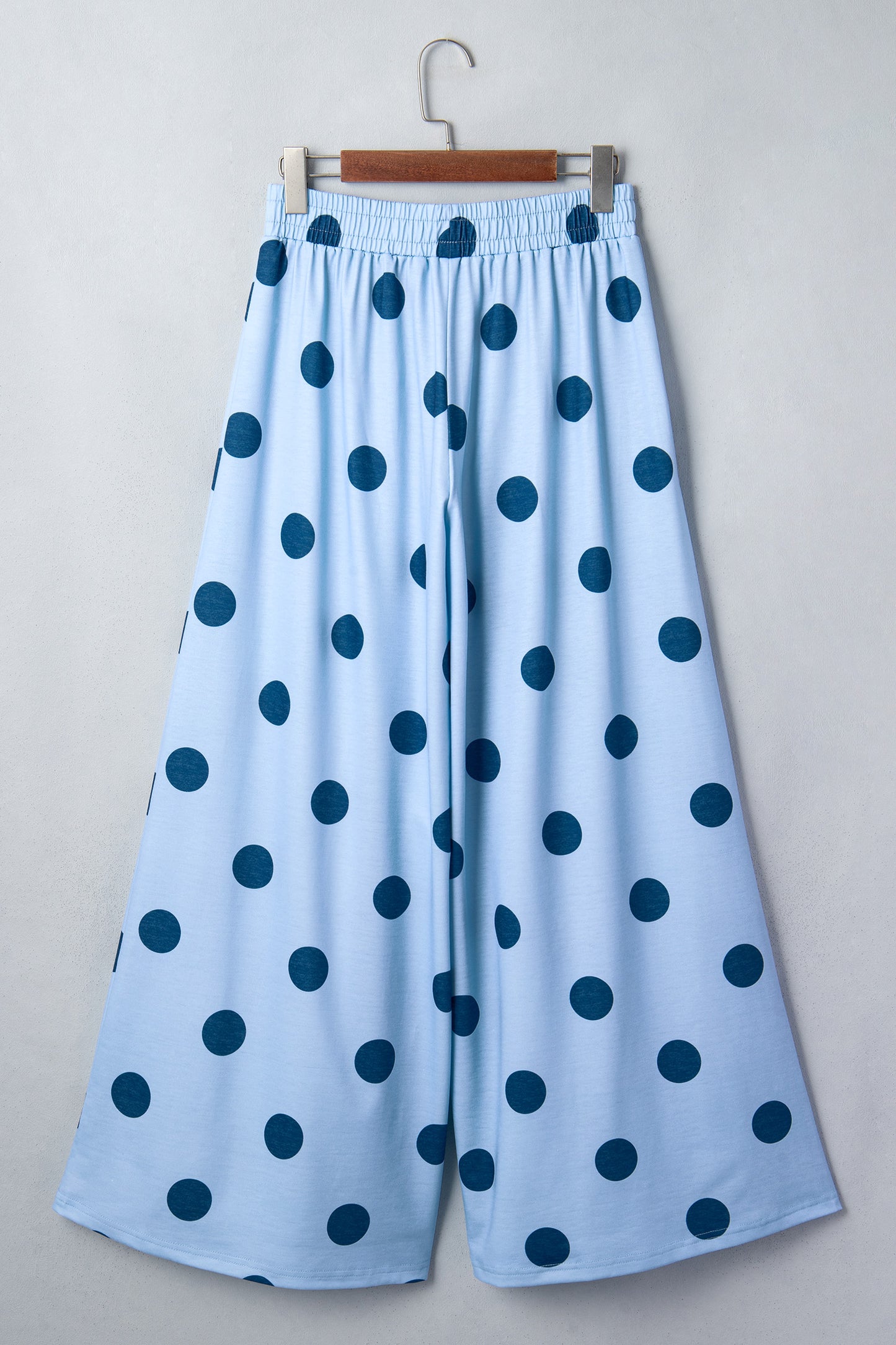 Polka Dot Wide Leg Elastic Waist Pants