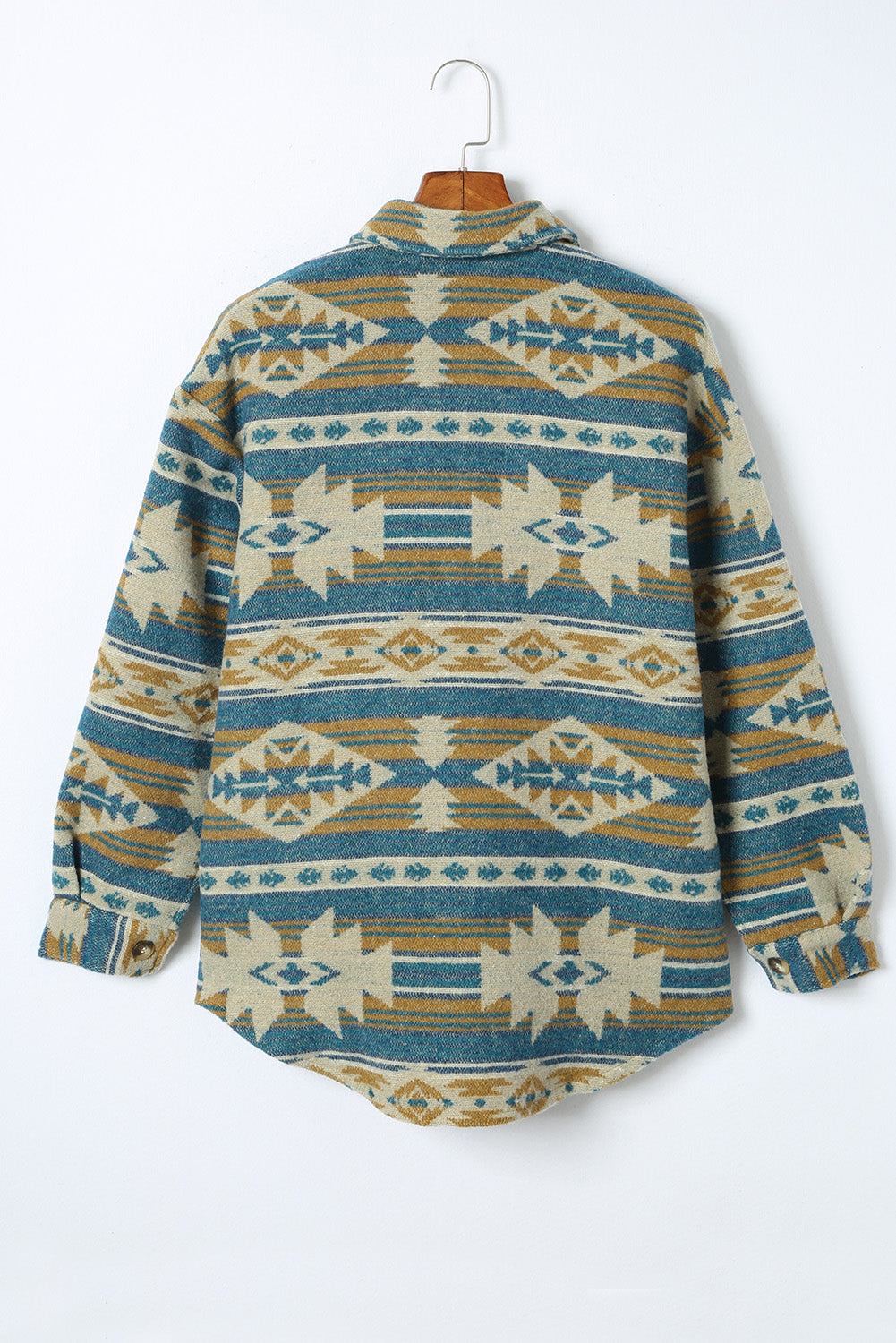 Western Aztec Button Front Shacket