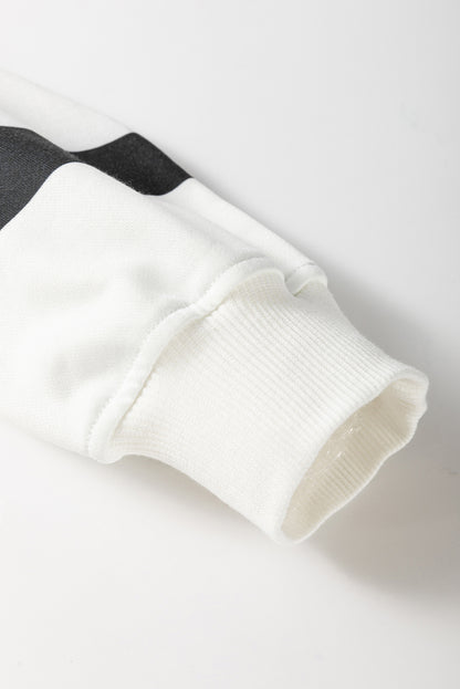 Stripe Drop Shoulder Top and Jogger Pants Set